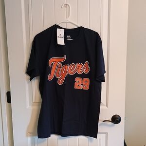 NWT Mens Large MLB Detroit Tigers Navy 'Tigers 29' Graphic Tee "SKUBAL"